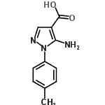 结构式 CAS# 14678-93-4, 5-氨基-1-(4-甲基苯基)-1H-吡唑-4-羧酸
