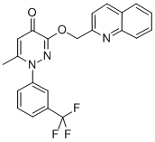 CAS#: 146824-84-2， 6-Methyl-3-(Quinolin-2-Ylmethoxy)-1-[3-(Trifluoromethyl)Phenyl]Pyridazin-4-One