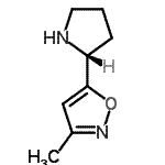 结构式 CAS# 147402-72-0, 3-甲基-5-[(2R)-2-吡咯烷基]-1,2-恶唑
