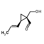 CAS#: 148164-45-8， (1R,2R)-1-(Hydroxymethyl)-2-[(1E)-1-Propen-1-Yl]Cyclopropanecarbaldehyde