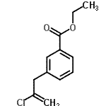 structure of CAS# 148252-48-6, Ethyl 3-(2-Chloro-2-Propen-1-Yl)Benzoate;3-(3-carboethoxyphenyl)-2-chloro-1-propene