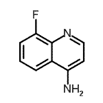 结构式 CAS# 148401-38-1, 8-氟-4-喹啉胺