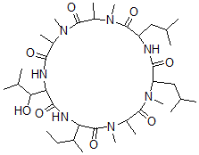 structure of CAS# 148619-41-4, 15-Butan-2-Yl-18-(1-Hydroxy-2-Methylpropyl)-1,3,4,10,12,13,21-Heptamethyl-6,9-Bis(2-Methylpropyl)-1,4,7,10,13,16,19-Heptazacyclohenicosane-2,5,8,11,14,17,20-Heptone;18-(1-Hydroxy-2-Methyl-Propyl)-6,9-Diisobutyl-1,3,4,10,12,13,21-Heptamethyl-15-Sec-Butyl-1,4,7,10,13,16,19-Heptazacyclohenicosane-2,5,8,11,14,17,20-Heptone;18-(1-Hydroxy-2-Methylpropyl)-6,9-Diisobutyl-1,3,4,10,12,13,21-Heptamethyl-15-Sec-Butyl-1,4,7,10,13,16,19-Heptazacyclohenicosane-2,5,8,11,14,17,20-Heptone;15-Butan-2-Yl-18-(1-Hydroxy-2-Methyl-Propyl)-1,3,4,10,12,13,21-Heptamethyl-6,9-Bis(2-Methylpropyl)-1,4,7,10,13,16,19-Heptazacyclohenicosane-2,5,8,11,14,17,20-Heptone
