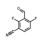 结构式 CAS# 149489-14-5, 2,4-二氟-3-甲酰基苯甲腈