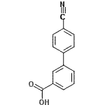 structure of CAS# 149506-93-4, 4'-Cyano-3-Biphenylcarboxylic Acid;3-(4-Cyan<wbr>ophenyl)b<wbr>enzoic ac<wbr>id, 4-(3-<wbr>Carboxyph<wbr>enyl)benz<wbr>onitrile,<wbr> 3-Carbox<wbr>y-4'-cyan<wbr>obiphenyl;4'-Cyano-[1,1'-biphenyl]-3-carboxylic acid;4'-Cyano-biphenyl-3-carboxylic acid