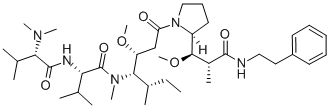 CAS#: 149606-27-9， (2S)-2-[[(2S)-2-Dimethylamino-3-Methylbutanoyl]Amino]-N-[(3R,4R,5S)-3-Methoxy-1-[(2S)-2-[(1R,2R)-1-Methoxy-2-Methyl-3-Oxo-3-(2-Phenylethylamino)Propyl]Pyrrolidin-1-Yl]-5-Methyl-1-Oxoheptan-4-Yl]-N,3-Dimethylbutanamide