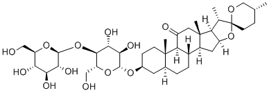 CAS#: 150332-35-7， (3beta,5alpha,25R)-3-[(4-O-beta-D-Glucopyranosyl-beta-D-Glucopyranosyl)Oxy]-Spirostan-11-One