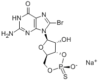 CAS#: 150418-07-8， 8-Bromo-Guanosine Cyclic 3',5'-[Hydrogen (R)-Phosphorothioate]