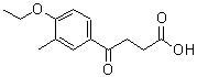 structure of CAS# 150435-98-6, 4-(4-Ethoxy-3-Methylphenyl)-4-Oxobutanoic Acid;4-(4-ethoxy-3-methylphenyl)-4-oxobutanoic acid;4-(4-Ethoxy-3-methyl-phenyl)-4-oxo-butyric acid;4-(4-Ethoxy-3-methyl-phenyl)-4-oxo-butyricacid