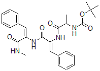 CAS#: 150529-59-2， Tert-Butyl N-[1-[[(Z)-3-[[(E)-3-Methylamino-3-Oxo-1-Phenylprop-1-En-2-Yl]Amino]-3-Oxo-1-Phenylprop-1-En-2-Yl]Amino]-1-Oxopropan-2-Yl]Carbamate
