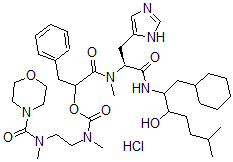 CAS#: 150679-23-5， [1-[[(2S)-1-[(1-Cyclohexyl-3-Hydroxy-6-Methylheptan-2-Yl)Amino]-3-(3H-Imidazol-4-Yl)-1-Oxopropan-2-Yl]-Methylamino]-1-Oxo-3-Phenylpropan-2-Yl] N-Methyl-N-[2-(Methyl-(Morpholine-4-Carbonyl)Amino)Ethyl]Carbamate Hydrochloride