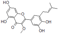 CAS#: 150853-98-8， 2-[3,4-Dihydroxy-5-(3-Methylbut-2-Enyl)Phenyl]-5,7-Dihydroxy-3-Methoxychromen-4-One