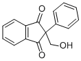CAS#: 151-88-2， 2-(Hydroxymethyl)-2-Phenylindene-1,3-Dione