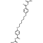 structure of CAS# 151078-50-1, Acetyl 4-[6-(4-Acetoxycarbonylphenoxy)Hexoxy]Benzoate;1,6-BIS HEXANE&