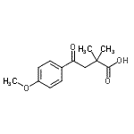结构式 CAS# 15118-48-6, 4-(4-甲氧基苯基)-2,2-二甲基-4-氧代丁酸