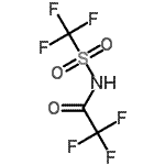 structure of CAS# 151198-85-5, 2,2,2-Trifluoro-N-[(Trifluoromethyl)Sulfonyl]Acetamide;2,2,2-trifluoro-N-(trifluoromethylsulfonyl)acetamide;InChI=1/C<wbr>3HF6NO3S/<wbr>c4-2(5,6)<wbr>1(11)10-1<wbr>4(12,13)3<wbr>(7,8)9/h(<wbr>H,10,11)/<wbr>f/h10H;N-(Trifluoromethanesulfonyl)trifluoroacetamide