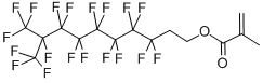 structure of CAS# 15166-00-4, 2-(Perfluoro-7-Methyloctyl)Ethyl Methacrylate;2-Methylprop-2-Enoic Acid [3,3,4,4,5,5,6,6,7,7,8,8,9,10,10,10-Hexadecafluoro-9-(Trifluoromethyl)Decyl] Ester;2-Methylacrylic Acid [3,3,4,4,5,5,6,6,7,7,8,8,9,10,10,10-Hexadecafluoro-9-(Trifluoromethyl)Decyl] Ester;3,3,4,4,5,5,6,6,7,7,8,8,9,10,10,10-Hexadecafluoro-9-(Trifluoromethyl)Decyl Methacrylate