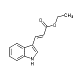 structure of CAS# 15181-86-9, Ethyl (2E)-3-(1H-Indol-3-Yl)Acrylate;Ethyl (2E)-3-(1H-indol-3-yl)-2-propenoate #;ethyl (2E)-3-indol-3-ylprop-2-enoate;I-1930