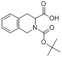 structure of CAS# 151838-62-9, N-(Tert-Butoxycarbonyl)-1,2,3,4-Tetrahydroisoquinoline-3-Carboxylic Acid