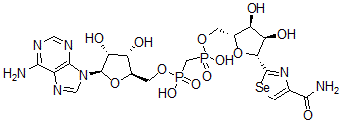 CAS#: 151868-71-2， [(2R,3S,4R,5R)-5-(6-Aminopurin-9-Yl)-3,4-Dihydroxyoxolan-2-Yl]Methoxy-[[[(2R,3S,4R,5R)-5-(4-Carbamoyl-1,3-Selenazol-2-Yl)-3,4-Dihydroxyoxolan-2-Yl]Methoxy-Hydroxyphosphoryl]Methyl]Phosphinic Acid