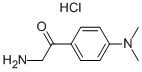 structure of CAS# 152278-03-0, 2-Amino-1-[4-(Dimethylamino)Phenyl]-Ethanone Hydrochloride (1:1);2-Amino-1-[4-(Dimethylamino)Phenyl]Ethan-1-One Hydrochloride 98%;2-Amino-1-[4-(Dimethylamino)Phenyl]Ethan-1-One Hydrochloride;2-Amino-1-(4-(Dimethylamino)Phenyl)Ethanone Hydrochloride