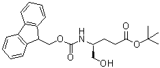 结构式 CAS# 153815-59-9, (4S)-4-{[(9H-芴-9-基甲氧基)羰基]氨基}-5-羟基戊酸叔丁酯