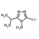 structure of CAS# 154200-56-3, 4-Amino-5-Isopropyl-4H-1,2,4-Triazole-3-Thiol;4-amino-3-isopropyl-1H-1,2,4-triazole-5(4H)-thione;4-amino-5-(methylethyl)-1,2,4-triazole-3-thiol;4-amino-5<wbr>-(propan-<wbr>2-yl)-2,4<wbr>-dihydro-<wbr>3H-1,2,4-<wbr>triazole-<wbr>3-thione