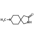 structure of CAS# 154495-67-7, 8-Methyl-2,8-Diazaspiro[4.5]Decan-3-One;2,8-diazaspiro[4.5]decan-3-one, 8-methyl-;2,8-Diazaspiro[4.5]decan-3-one,8-methyl-;8-methyl-2,8-diazaspiro[4.5]decan-3-one