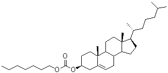 结构式 CAS# 15455-81-9, (3beta)-胆甾-5-烯-3-基庚基碳酸酯