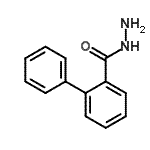 structure of CAS# 154660-48-7, 2-Biphenylcarbohydrazide;[1,1'-biphenyl]-2-carbohydrazide;1-phenylbenzene-2-carbohydrazide;2-Phenylbenzhydrazide