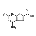 structure of CAS# 155087-28-8, 2,4-Diaminothieno[2,3-d]Pyrimidine-6-Carboxylic Acid;2,4-diaminothieno[2,3-d]pyrimidine-6-carboxylic acid