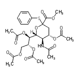 structure of CAS# 155155-64-9, Methyl phenyl (6R)-5-acetamido-4-O-acetyl-3,5-dideoxy-2-thio-6-[(1S,2R)-1,2,3-triacetoxypropyl]-L-threo-hex-2-ulopyranosidonate;METHYL (P<wbr>HENYL 5-A<wbr>CETAMIDO-<wbr>4,7,8,9-T<wbr>ETRA-O-AC<wbr>ETYL-3,5-<wbr>DIDEOXY-2<wbr>-THIO-D-G<wbr>LYCERO-D-<wbr>GALACTO-2<wbr>-NONULOPY<wbr>RANOSID)O<wbr>NATE;Methyl 5-<wbr>Acetamido<wbr>-4,7,8,9-<wbr>tetra-O-a<wbr>cetyl-3,5<wbr>-dideoxy-<wbr>2-S-pheny<wbr>l-2-thio-<wbr>D-glycero<wbr>-D-galact<wbr>o-2-nonul<wbr>opyranosy<wbr>lonate;Phenyl 4,<wbr>7,8,9-tet<wbr>ra-O-acet<wbr>yl-2-thio<wbr>-N-acetyl<wbr>-D-neuram<wbr>inic acid<wbr> methyl e<wbr>ster