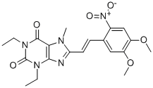 CAS#: 155271-55-9， 8-[(E)-2-(4,5-Dimethoxy-2-Nitrophenyl)Ethenyl]-1,3-Diethyl-7-Methylpurine-2,6-Dione