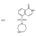 结构式 CAS# 155558-32-0, 5-(1,4-二氮杂环庚-1-基磺酰基)-1-异喹啉醇盐酸盐(1:1)