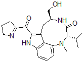 CAS#: 156312-08-2， (2S-(2R*,5R*))-7-((3,4-Dihydro-2H-Pyrrol-5-Yl)Carbonyl)-1,2,4,5,6,8-Hexahydro-5-(Hydroxymethyl)-1-Methyl-2-(1-Methylethyl)-3H-Pyrrolo(4,3,2-gh)-1,4-Benzodiazonin-3-One