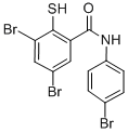 CAS#: 15686-78-9， 3,5-Dibromo-N-(4-Bromophenyl)-2-Mercaptobenzamide