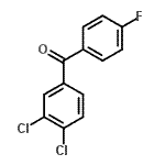 结构式 CAS# 157428-51-8, (3,4-二氯苯基)(4-氟苯基)甲酮