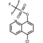 结构式 CAS# 157437-38-2, 5-氯-8-喹啉基三氟甲烷磺酸酯