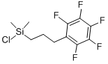 结构式 CAS# 157499-19-9, 1-[3-(氯二甲基硅烷基)丙基]-2,3,4,5,6-五氟-苯