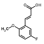 结构式 CAS# 157518-45-1, (2E)-3-(5-氟-2-甲氧基苯基)丙烯酸