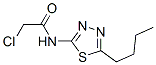 structure of CAS# 15777-44-3, N-(5-Butyl-[1,3,4]Thiadiazol-2-Yl)-2-Chloro-Acetamide;N-(5-Butyl-1,3,4-Thiadiazol-2-Yl)-2-Chloro-Acetamide;N-(5-Butyl-1,3,4-Thiadiazol-2-Yl)-2-Chloro-Ethanamide;Sbb011684