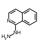 structure of CAS# 15793-94-9, 1-Hydrazinoisoquinoline;1-(Isoquinolin-1-yl)hydrazine;1-hydrazinoisoquinoline hydrochloride;1-hydrazinylisoquinoline