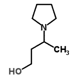 结构式 CAS# 158261-95-1, 3-(1-吡咯烷基)-1-丁醇