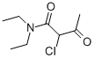 structure of CAS# 15844-87-8, 2-Chloro-N,N-Diethyl-3-Oxo-Butanamide;2-Chloro-N,N-Diethyl-3-Oxo-Butanamide;2-Chloro-N,N-Diethyl-3-Keto-Butyramide;Butanamide, 2-Chloro-N,N-Diethyl-3-Oxo- (9Ci)