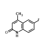 structure of CAS# 15912-69-3, 6-Fluoro-4-Methyl-2(1H)-Quinolinone;2-Hydroxy-4-methyl-6-fluoroquinoline;6-fluoro-4-methylhydroquinolin-2-one;6-fluoro-4-methylquinolin-2(1H)-one