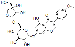 CAS#: 15914-68-8， 7-[(2-O-D-Apio-beta-D-Furanosyl-beta-D-Glucopyranosyl)Oxy]-5-Hydroxy-3-(4-Methoxyphenyl)-4H-1-Benzopyran-4-One