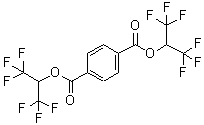 结构式 CAS# 159852-53-6, 二(1,1,1,3,3,3-六氟-2-丙基)对苯二甲酸酯