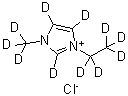 结构式 CAS# 160203-52-1, 3-(<sup>2</sup>H<sub>5</sub>)乙基-1-(<sup>2</sup>H<sub>3</sub>)甲基(<sup>2</sup>H<sub>3</sub>)-1H-咪唑-3-鎓氯化物