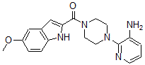 CAS#: 160360-41-8， [4-(3-Aminopyridin-2-Yl)Piperazin-1-Yl]-(5-Methoxy-1H-Indol-2-Yl)Methanone