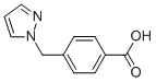 structure of CAS# 160388-53-4, 4-(1H-Pyrazol-1-Ylmethyl)-Benzoic Acid;4-(1H-Pyrazol-1-Ylmethyl)Benzoic Acid 97%;Benzoic Acid, 4-(1H-Pyrazol-1-Ylmethyl)-;4-(1H-PYRAZOL-1-YLMETHYL)BENZOIC ACID